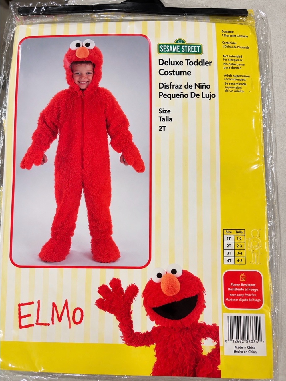 Sesame Street Elmo Plush Red Toddler Costume